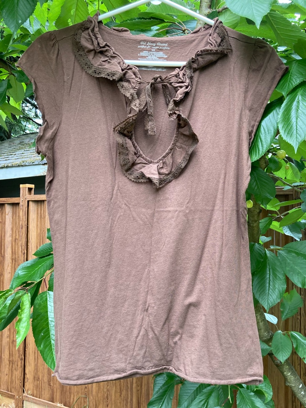 Old Navy Brown Ruffle Tie-Front Women's Camisole
